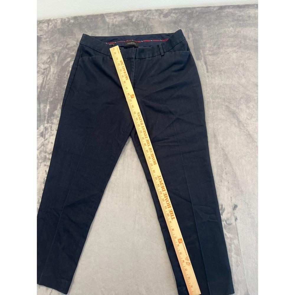 Talbots Hampshire Ankle Pants Womens Size 10 Navy Blue Stretch Career Work Pants - Picture 3 of 11